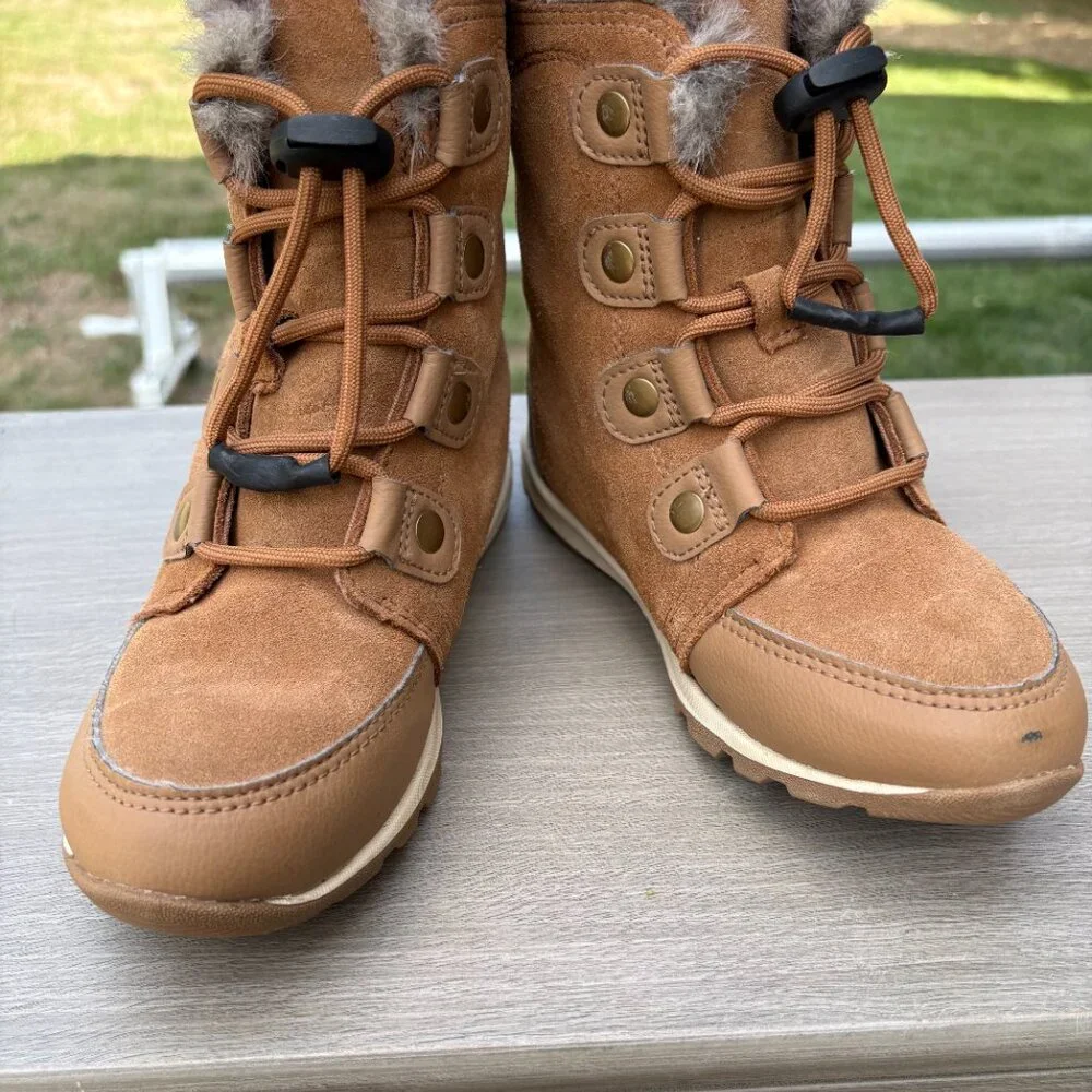 Sorel Kids Brown Waterproof Fur-Lined Boots